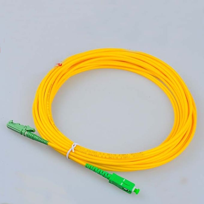 FTTH E2000 APC - SC / APC Kabel Patch Serat Optik, Kabel Single Mode Simplex