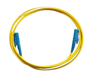 Yellow Simplex E2000 UPC Single Mode Kabel Serat Patch Disesuaikan