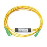 SC APC / UPC Singlemode Fiber Optic PLC Splitter 1 * 2 Panjang Serat 0,9mm
