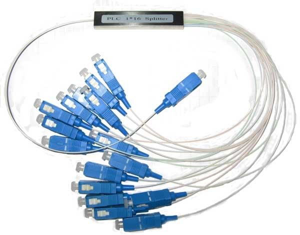 Single Mode Fiber Optic PLC Splitter 1x64 Dengan Konektor APC 900μM