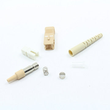 SC UPC Multimode Fiber Connectors Inti Tunggal Untuk Kabel Patch Serat Optik