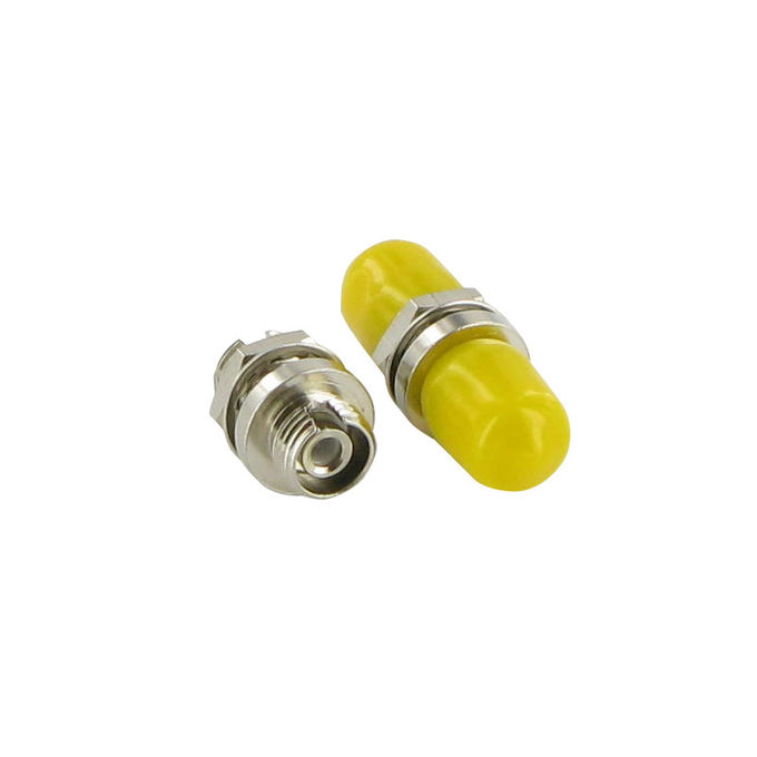 Yellow Simplex St To St Adaptor Bahan Logam Optik Fiber Untuk Ftth Network