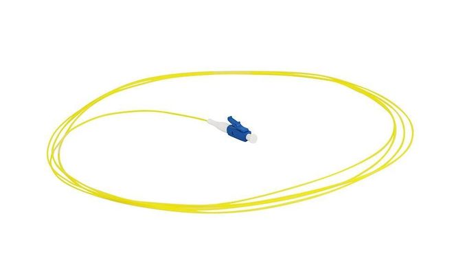 2.0mm Kabel Corning Fiber Optic Pigtail Single Mode Dengan Konektor LC Biru