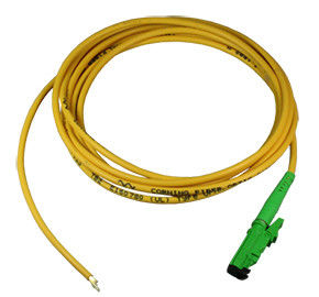 E2000 APC Fiber Optic Pigtail PVC LSZH 0.9mm Untuk Telekomunikasi