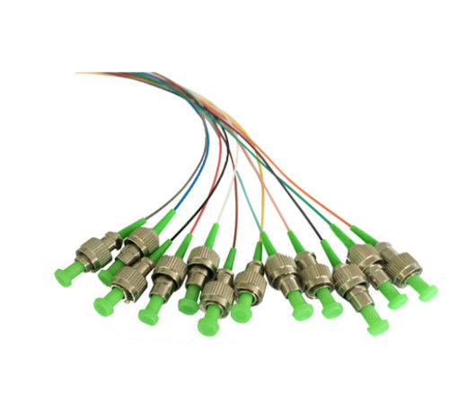 12 Cores Singlemode Fiber Optic Pigtail FC / APC 2.0mm 1M Untuk Sistem FTTH