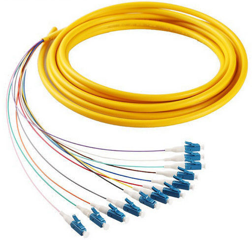 Kredibilitas Tinggi LC UPC Pigtail Fiber Optic Cable Yellow LSZH Out Jacket