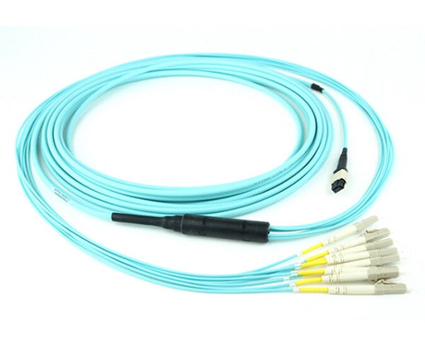 LSZH MPO Patch Cord, Kabel Serat Optik 12/24 Inti Untuk Patch Panel