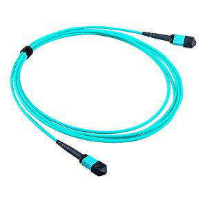 OM3 50/125 MPO Patch Cord, Kabel Batang Multimode MPO Untuk Jaringan FTTX