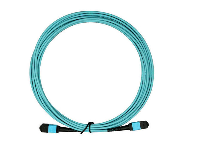 OM3 50/125 MPO Patch Cord, Kabel Batang Multimode MPO Untuk Jaringan FTTX