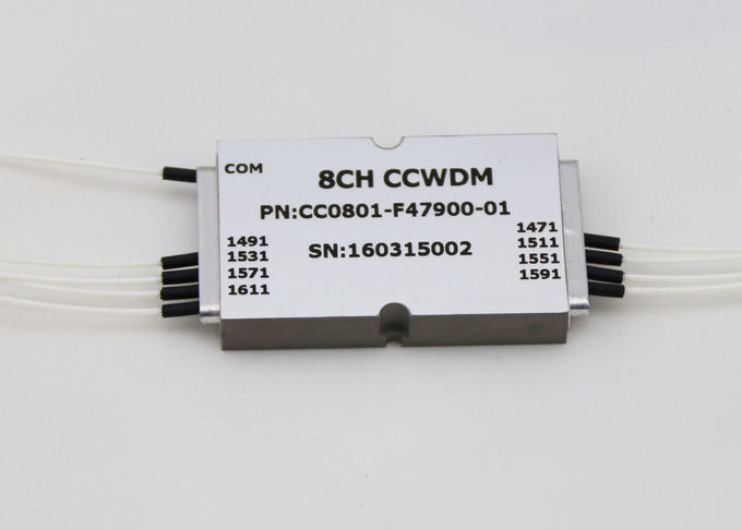1 x 8 Modul CCWDM Ukuran Ringkas Jenis Konektor LC / UPC Untuk Sistem MUX / DEMUX