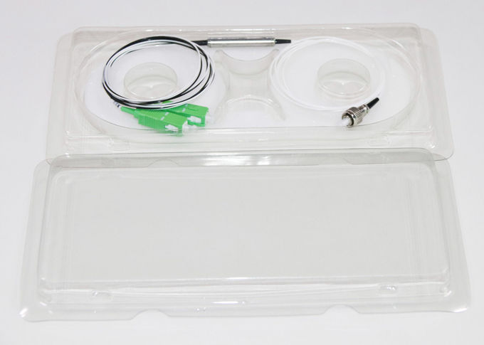 FWDM Tx 1550nm CWDM Perangkat 20dB Isolasi Tabung Logam Untuk Pemantauan Saluran