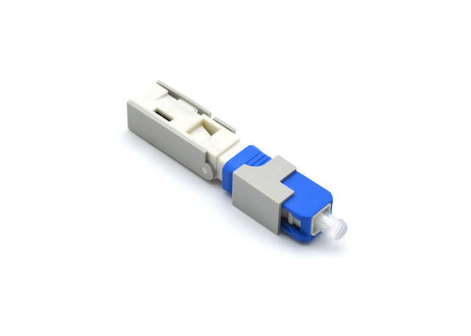 Clamshell / Screw Fiber Optic Konektor Cepat Hijau 55mm Untuk Kabel Drop FTTH