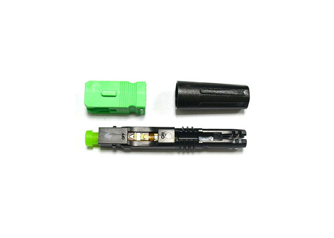 FTTH Drop Cable Konektor Cepat Serat Optik Pra-Dipoles 50mm Dibuat Di Lokasi