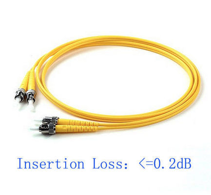 Cina 3.0mm 5Mtrs LSZH Duplex Patch Cord, Rugi Penyisipan Rendah 10g Single Cord Fiber Patch pemasok