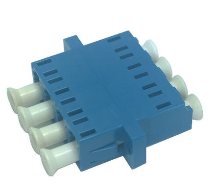 Cina Quadruple 4 Cores LC UPC Port Optical Adapter, Single Mode Bare Fiber Adapter pemasok
