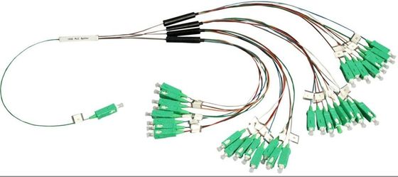 Cina Single / Multi Mode Fiber Optic PLC Splitter 1x32 Plc Splitter Untuk Pemantauan Sistem / Sinyal pemasok