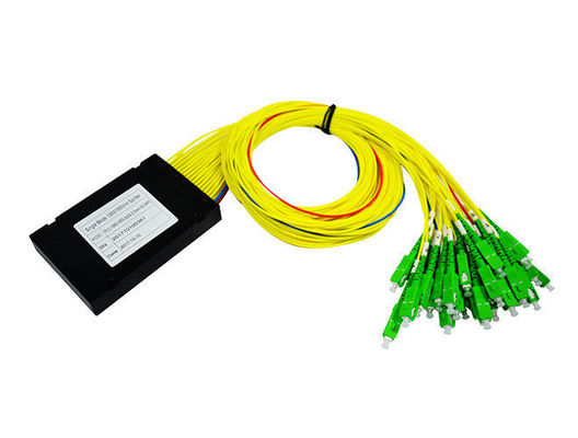 Cina 2 X 32 Single Mode Fiber Optic PLC Splitter Lingkungan Untuk Fiber To Home pemasok