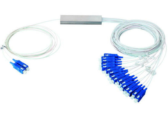 Cina 1 X 64 Digital Optical Splitter, Pasif Fiber Optic Splitter Dengan 900 AP SCM Konektor pemasok