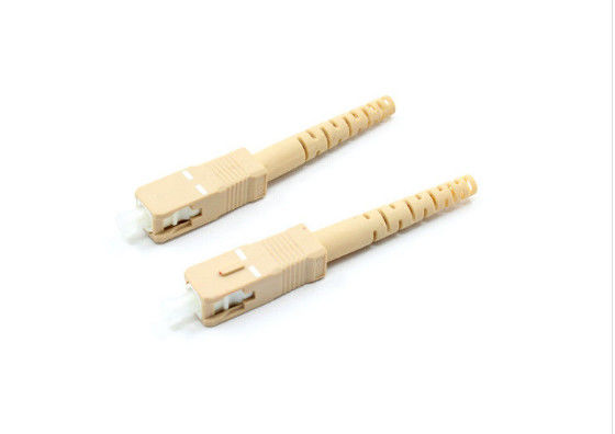 Cina SC UPC Multimode Fiber Connectors Inti Tunggal Untuk Kabel Patch Serat Optik pemasok