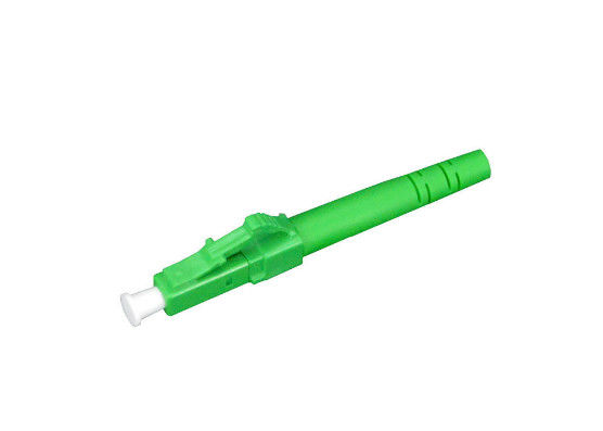 Cina LC APC Polish Mode Tunggal Konektor Serat Optik 9/125 Simplex Ukuran Boot 0.9mm / 2.0mm pemasok