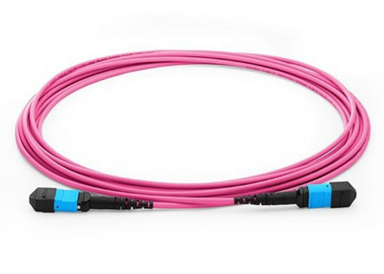 Cina MTP - LC Multi Cord Mpo Duplex Fiber Optic Patch Cord OM1 -OM4 Dengan Ferrule Keramik pemasok