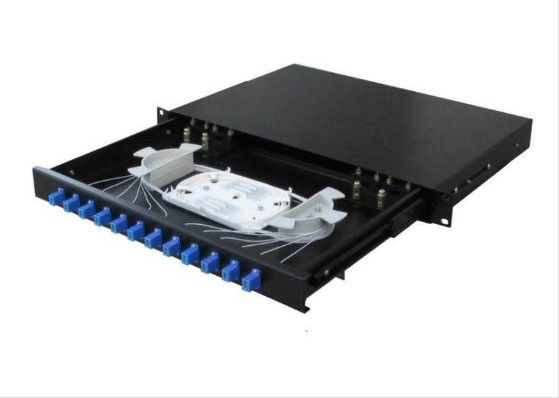 Cina FTTB Lc Fiber Coupler Untuk Telekomunikasi, 1U 12 Port Fiber Optic Coupler Splitter pemasok