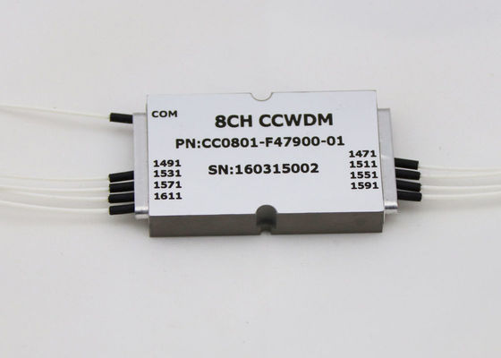 Cina Demux mux optik CWDM 1 x 8 Ukuran Kompak Jenis Konektor LC / UPC Untuk Sistem MUX / DEMUX pemasok