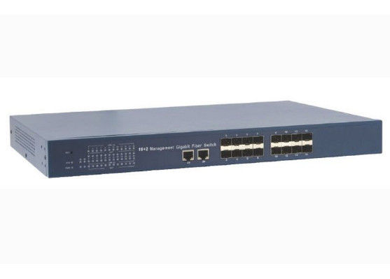 Cina 1000M SFP Power Over Ethernet Switch, 1310nm Fiber Optic Ke Ethernet Switch Dengan 8K MAC pemasok
