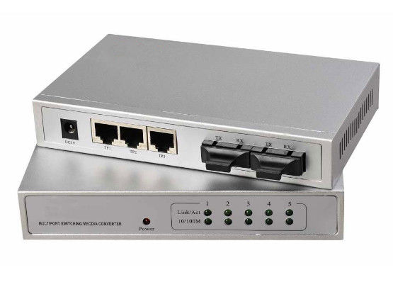 Cina Dupleks Port Setengah / Penuh Duplikat Kabel Optik, 10 / 100M Deteksi Otomatis Fast Ethernet Switch pemasok