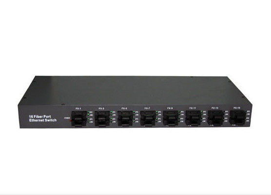 Cina Vlan Mac 16 Port Ethernet Switch, 10/100 Base - Fx To 20KM - 100KM Ethernet Switch Jaringan pemasok