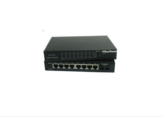 Cina 10M / 100M UTP Gigabit Fiber Optic Switch 8 Port Fast CSMA / CD Protocol pemasok