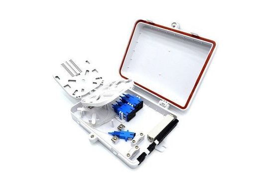 SC / LC Terminasi Serat Optik Box, 1 * 4/1 * 8 PLC Splitter Fiber Optic Cable Termination Box pemasok