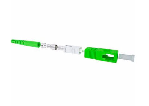 SC / APC SX DX Konektor Kabel Serat Optik, Konektor Cepat Serat Keramik SM MM Ferrule pemasok
