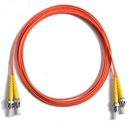 62.5 / 125 Duplex Orange Fiber Optic Patch Cord, 5Mtrs PVC Lc Ke Sc Kabel Fiber 1310nm / 1550nm Panjang Gelombang pemasok