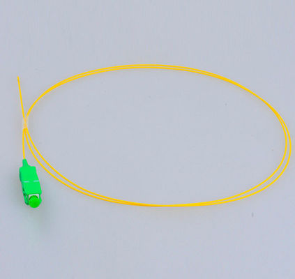 1310 / 1550nm Fiber Optic Pigtail Single Mode SC / APC G657A1 2.0mm Dia Kabel Kuning pemasok
