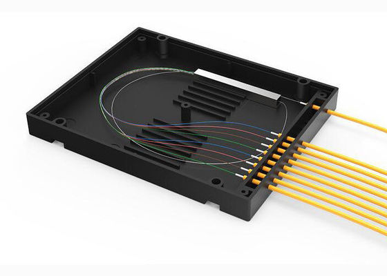 Rugi Penyisipan Rendah Optik Kabel Splitter, Rendah PDL 1x8 PLC Splitter ABS Tabung 2.0mm 1 M Kabel pemasok