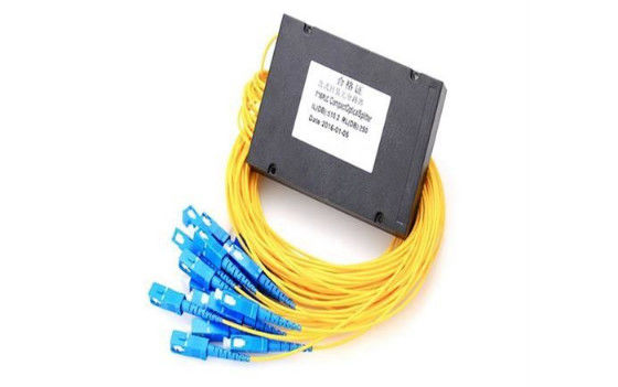 1/16 Way FTTH Splitter Kabel Optik, Paket Kotak ABS Splitter Kabel Optik Untuk Peralatan Uji pemasok