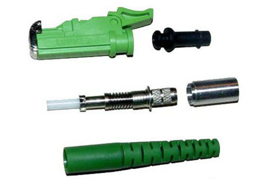 Green Boot G652D Hentikan Konektor Lc Serat, Konektor Kabel Serat Optik SM 3.0 Plastik pemasok