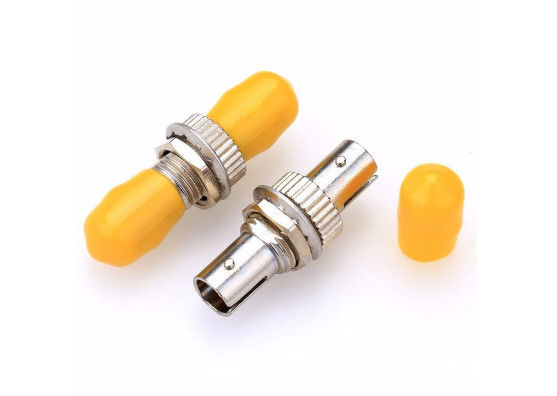 Yellow Simplex ST Ke ST, Bahan Logam Adaptor Serat Optik Untuk Jaringan Ke-Ft pemasok