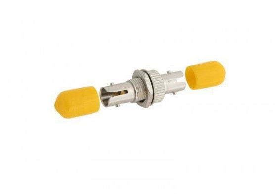 Yellow Simplex ST Ke ST, Bahan Logam Adaptor Serat Optik Untuk Jaringan Ke-Ft pemasok
