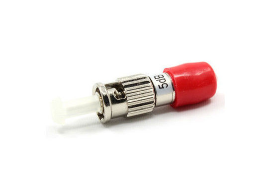 ST UPC Attenuator Serat Optik Logam Single Mode 1 - 30db Untuk Jaringan Area Lokal pemasok