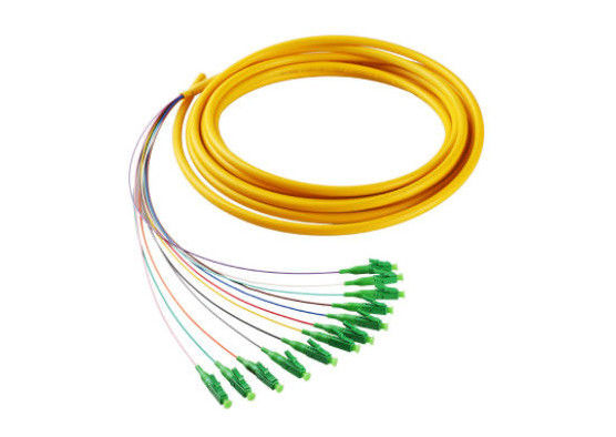 G652 FTTH Kuncir Optik, Konektor LC / APC Jenis Pigtail Serat Mode Tunggal pemasok
