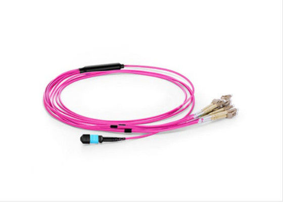 Tarik Dorong MPO Patch Cord Untuk Kabel Batang Mode Tunggal 0.35dB Rugi Penyisipan pemasok