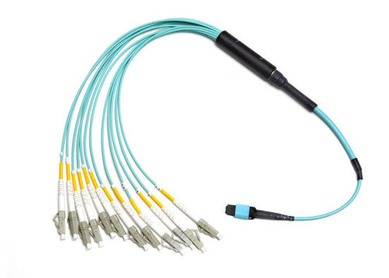 LSZH Kabel Patch Kabel Serat Optik, 12/24 Inti Lc Kabel Patch Serat Untuk Panel Patch pemasok