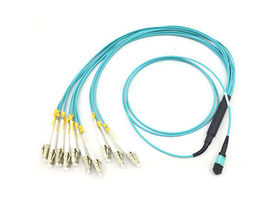 LSZH Kabel Patch Kabel Serat Optik, 12/24 Inti Lc Kabel Patch Serat Untuk Panel Patch pemasok