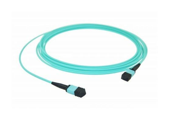 FC Ke MPO Patch Cord Single Mode Splitter Rugi Penyisipan Rendah Warna Biru pemasok