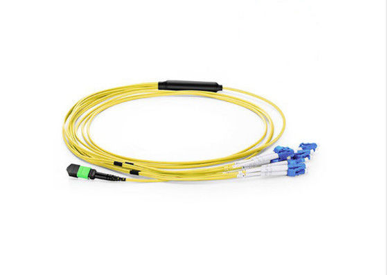 12 Core LC MTP / MPO Patch Cord Panjang Disesuaikan Untuk Instalasi Premis pemasok
