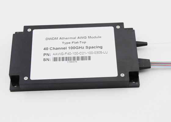Max IL 5.0dB DWDM Mux Demux 40Ch AAWG ABS Box Untuk 5G Front Haul / Datacenter pemasok