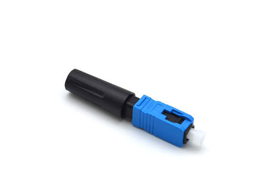 50mm Blue Field Majelis Connector Single Mode Untuk FTTB / FTTH 250 - 900um Diameter pemasok